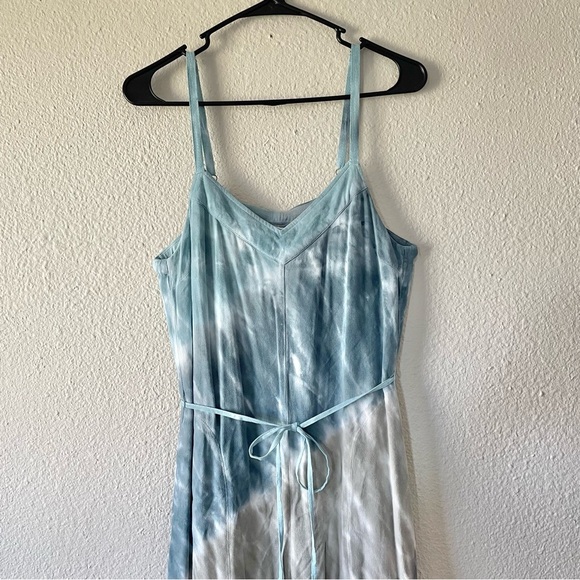 Splendid Anya Maxi Dress Womens M Tie Dye Spaghetti Strap Viscose Pockets V Neck - Picture 7 of 16